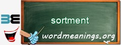 WordMeaning blackboard for sortment